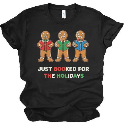 Just Booked For The Holidays Gingerbread Unisex Jersey T-Shirt - Bookorys AU