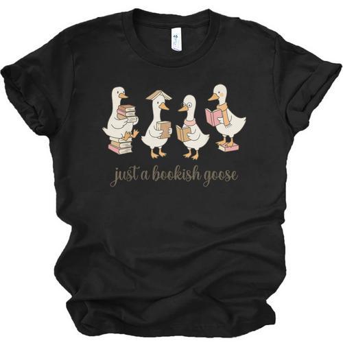 Just A Bookish Goose Goose Book LoverSilly Goose Book Club Unisex Jersey T-Shirt - Bookorys