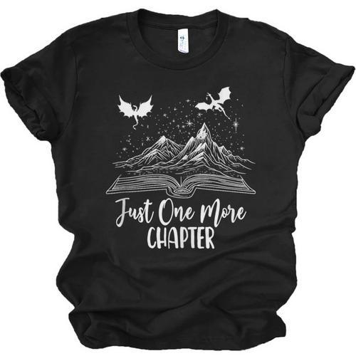 Just One More Chapter Romantasy Dragon Fantasy Romance Book Unisex Jersey T-Shirt - Bookorys