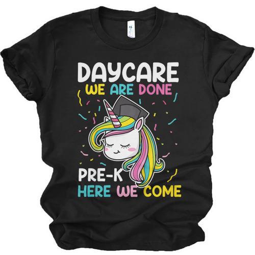 Kids Daycare Graduation Unicorn Last Day Of School Kids Unisex Jersey T-Shirt - Best Gift Smart