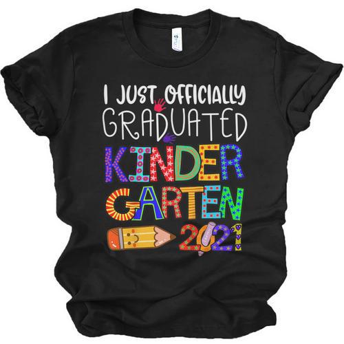 Kids Kindergarten Graduation Class Of 2021 Shirt I Just Graduated Unisex Jersey T-Shirt - Best Gift Smart