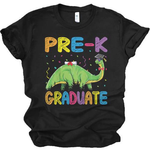 Kids Pre-K Graduate Brontosaurus Dino Pre Kindergarten Graduation Unisex Jersey T-Shirt - Best Gift Smart