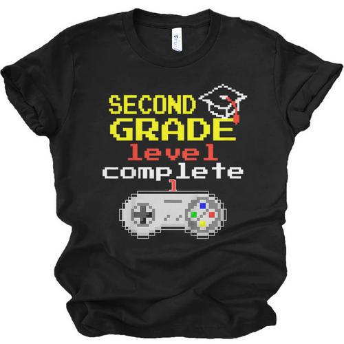 Kids Second Grade Graduation Video Game Shirt Unisex Jersey T-Shirt - Best Gift Smart