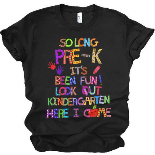 Kids So Long Kindergarten Here I Come Pre-K Graduation Graduate Unisex Jersey T-Shirt - Best Gift Smart