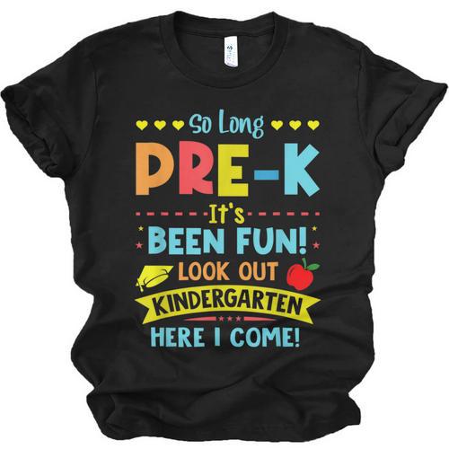 Kids So Long PRE-K It's Been Fun Graduation Unisex Jersey T-Shirt - Best Gift Smart