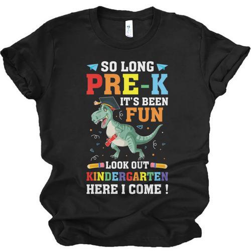 Kids So Long Pre-K Preschool Graduation Kindergarten Here I Come Unisex Jersey T-Shirt - Best Gift Smart