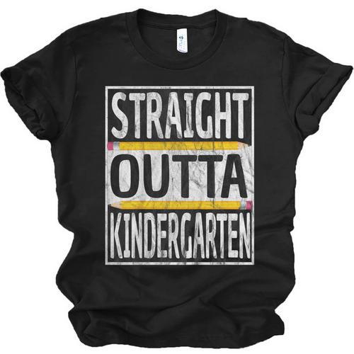 Kids Straight Outta Kindergarten Graduation Unisex Jersey T-Shirt - Best Gift Smart