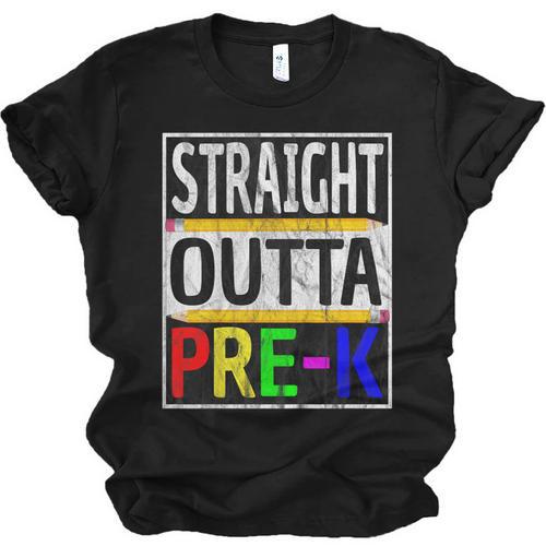 Kids Straight Outta Pre-K Graduation Unisex Jersey T-Shirt - Best Gift Smart
