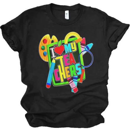 Kids Teens Graduation I Heart My Teachers I Love My Teachers Unisex Jersey T-Shirt - Best Gift Smart