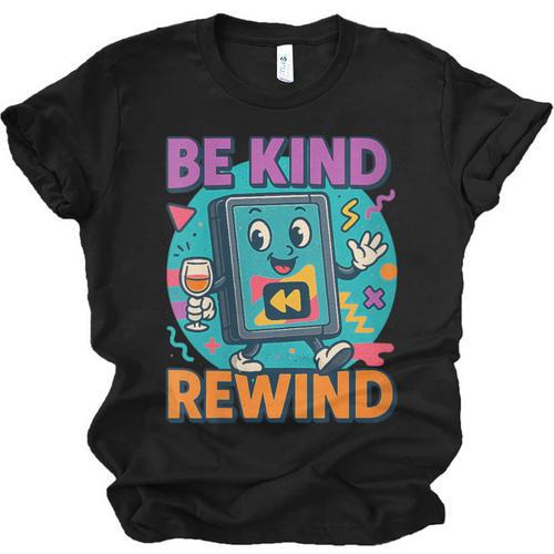 Be Kind Rewind 90s VHS Nostalgia Retro Unisex Jersey T-Shirt - Figerry