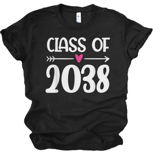 Kindergarten Class Of 2038 First Day School Graduation Girls Unisex Jersey T-Shirt - Best Gift Smart