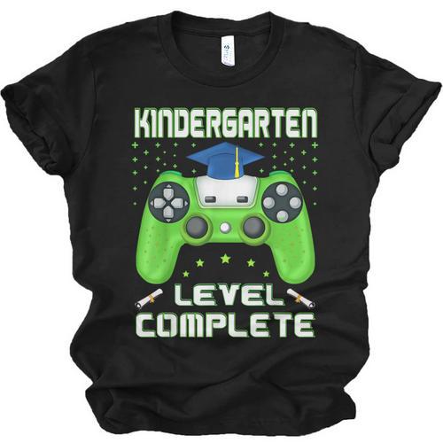 Kindergarten Graduation Level Complete Gamer Class 2024 Kids Unisex Jersey T-Shirt - Best Gift Smart