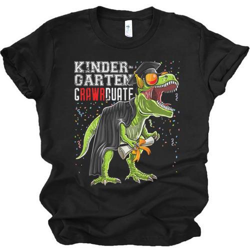 Kindergarten Grawrduate Dinosaur Graduation Cap Shirt Unisex Jersey T-Shirt - Best Gift Smart
