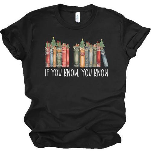 If You Know You Know 6 7 Reading Books Christmas 67 Meme Unisex Jersey T-Shirt - Bookorys