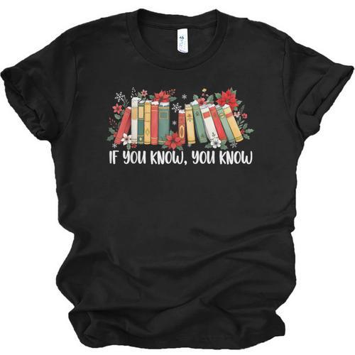 If You Know You Know 6 7 Six Seven Meme Floral Book Lover Unisex Jersey T-Shirt - Bookorys