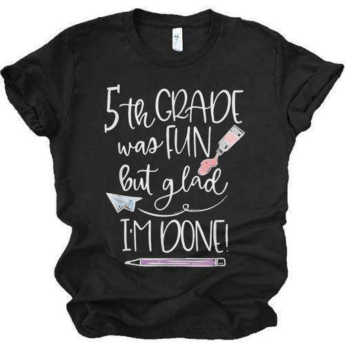 Last Day Of School 5th Grade 2018 Graduation Shirt Tee Unisex Jersey T-Shirt - Best Gift Smart