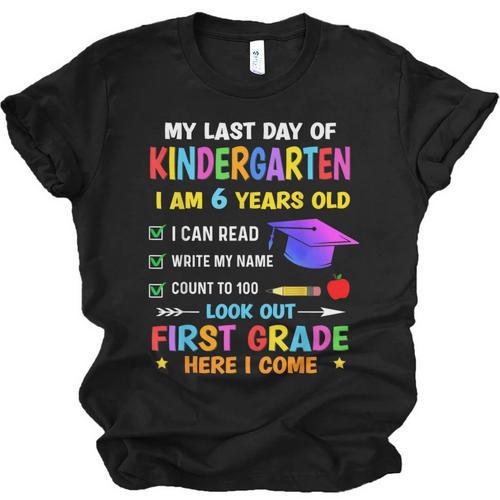 Last Days Of Kindergarten Graduation 2025 Graduate Boys Girl Unisex Jersey T-Shirt - Best Gift Smart
