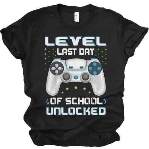 Last Days Of School Graduation Kindergarten Gamer Boys Kids Unisex Jersey T-Shirt - Best Gift Smart