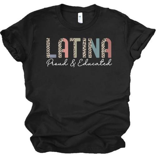 Latina Proud And Educated Powerful Latinas Pride Graduation Unisex Jersey T-Shirt - Best Gift Smart