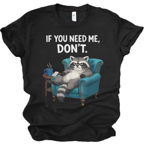 Lazy Raccoon Sarcastic Introvert Humor Japanese Animal Unisex Jersey T-Shirt - Raresse