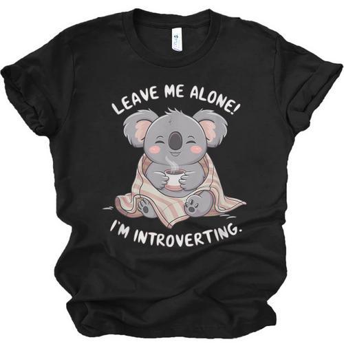 Leave Me Alone I'm Introverting Koala Introvert Unisex Jersey T-Shirt - Raresse