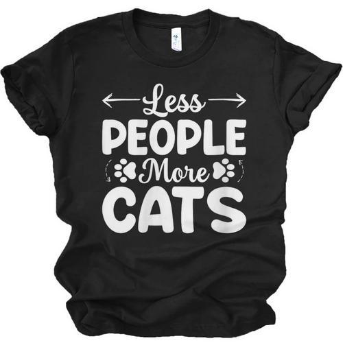 Less People More Cats Introvert's Dream Tee Unisex Jersey T-Shirt - Raresse