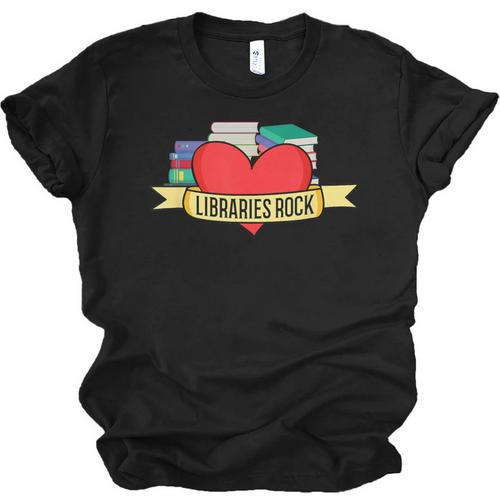 Librarian Library Assistant Libraries Rock Book Lover Unisex Jersey T-Shirt - Bookorys