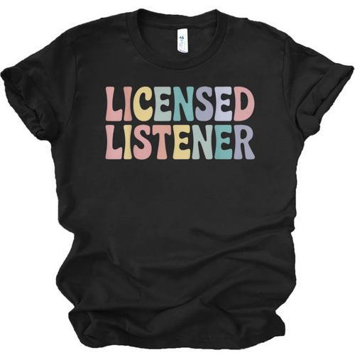 Licensed Listener Graduation Therapist Advocacy Counselor Unisex Jersey T-Shirt - Best Gift Smart