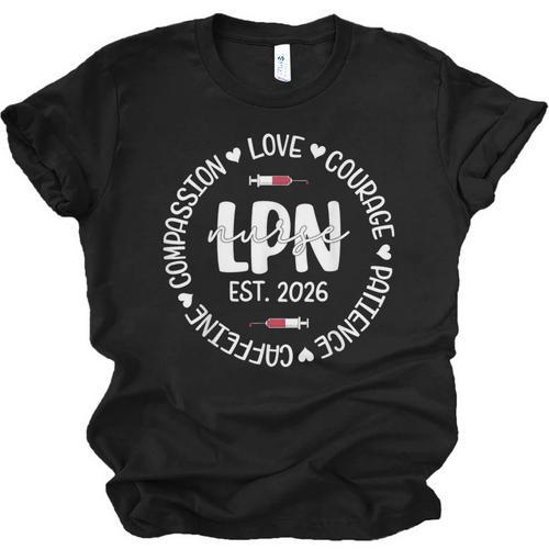 Licensed Practical Nurse Est 2026 LPN LVN Nursing Graduation Unisex Jersey T-Shirt - Best Gift Smart