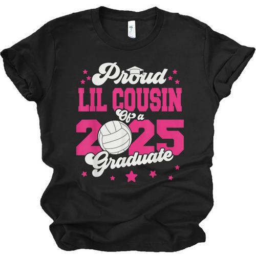 Lil Cousin Of a 2025 Graduate Prom Graduation 25 VolleyBall Unisex Jersey T-Shirt - Best Gift Smart