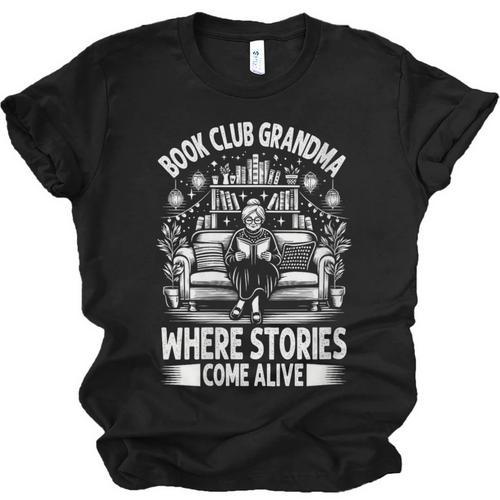 Literary Grandma Reading Club Book Lover Story Enthusiast Unisex Jersey T-Shirt - Bookorys