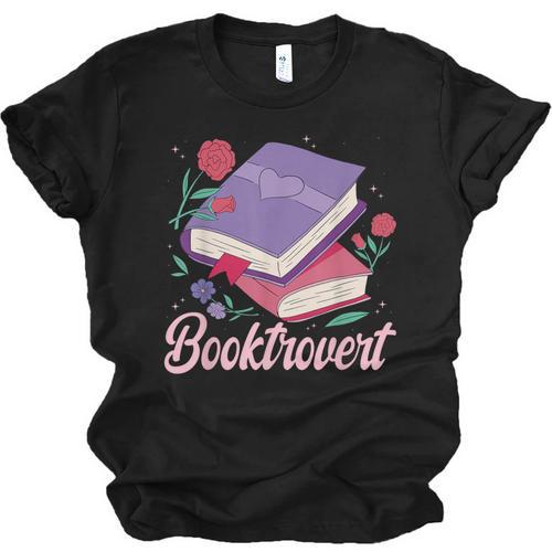 Literary Reading Book Introvert Booktrovert Reading Unisex Jersey T-Shirt - Bookorys DE