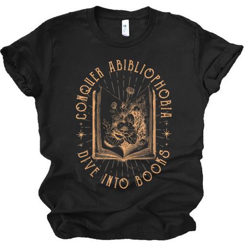 Literature Bookworm Abibliophobia Bookish Unisex Jersey T-Shirt - Bookorys