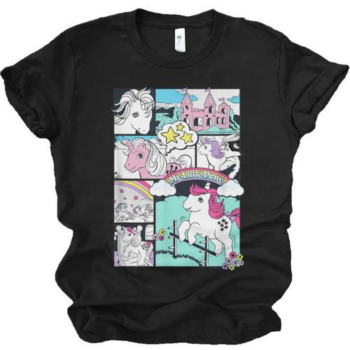 My Little Pony Classic Vintage Rainbow Castle Comic Book Unisex Jersey T-Shirt - Bookorys