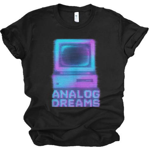 Lofi Reverie Analog Dreams Pixel 90s Desktop VHS Nostalgia Unisex Jersey T-Shirt - Figerry