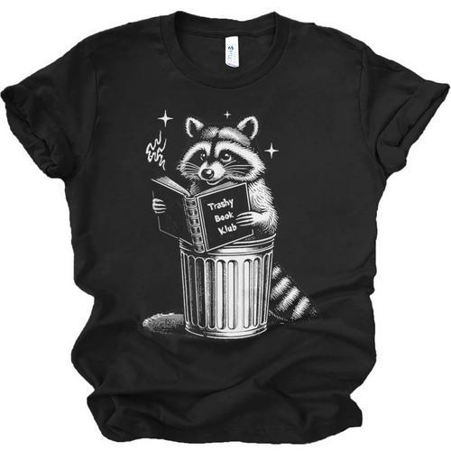 I Love Trashy Book Club Raccoon No Shelf Control Weirdcore Unisex Jersey T-Shirt - Bookorys AU