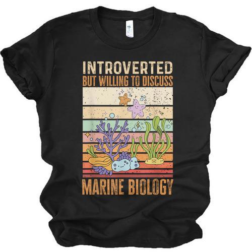 Marine Biology Ocean Introvert Marine Biologist Unisex Jersey T-Shirt - Raresse