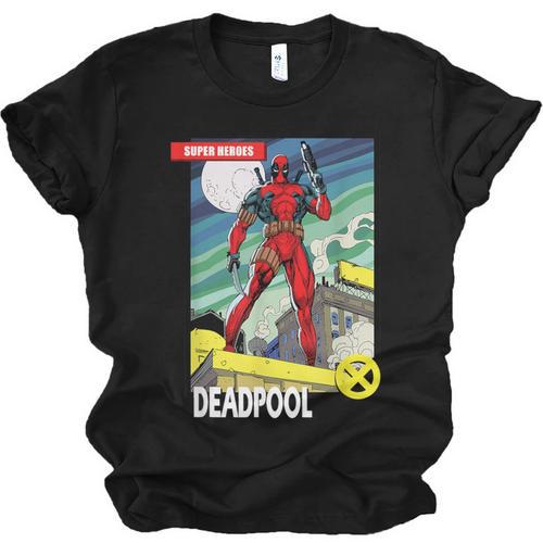 Marvel Comics Deadpool Vintage Book Art Unisex Jersey T-Shirt - Bookorys CA