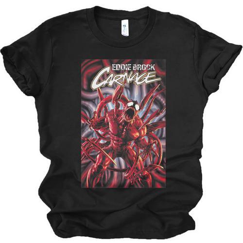 Marvel Spider-Man Eddie Brock Carnage Comic Book Cover Unisex Jersey T-Shirt - Bookorys