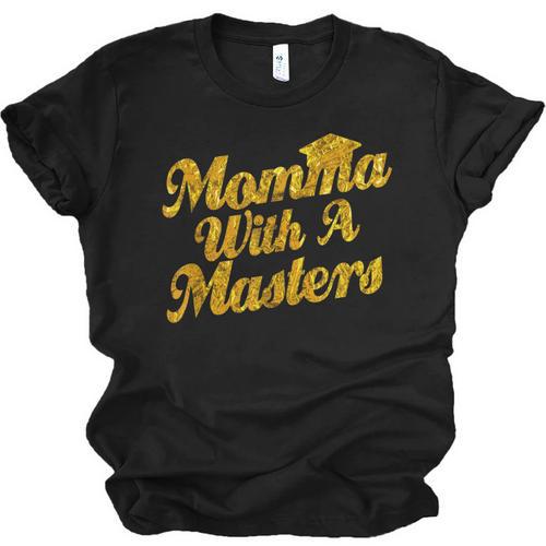 Masters Degree Graduation For Mom Wife Social Work MBA Unisex Jersey T-Shirt - Best Gift Smart