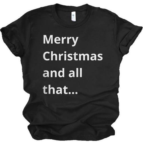 Merry Christmas Sarcastic Phrase For Introvert People Unisex Jersey T-Shirt - Raresse