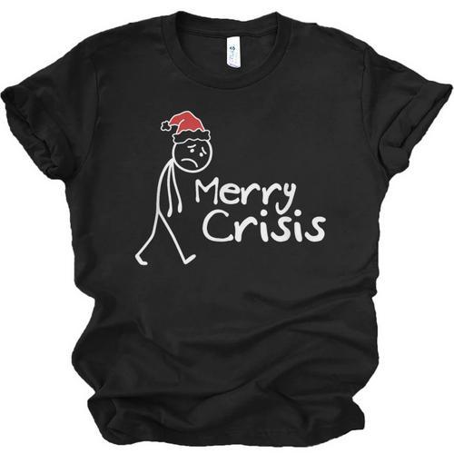 Merry Crisis Christmas Introvert Unisex Jersey T-Shirt - Raresse