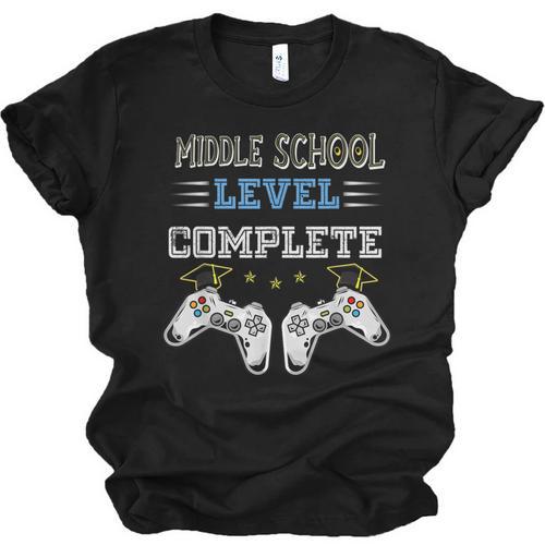 Middle School Level Complete Gaming Class Of 2022 Graduation Unisex Jersey T-Shirt - Best Gift Smart
