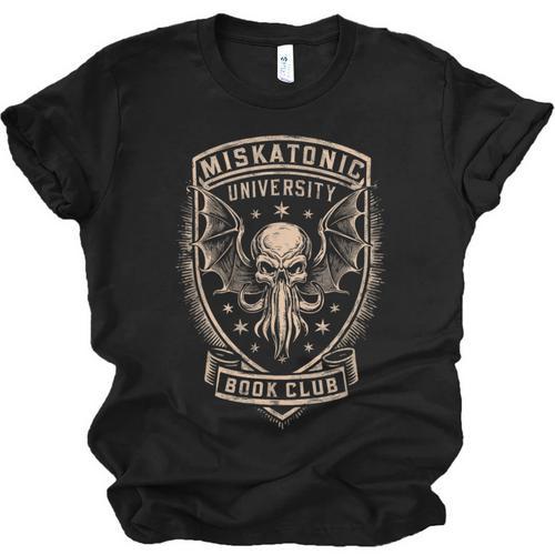 Miskatonic University Book Club Cthulhu Book Unisex Jersey T-Shirt - Bookorys