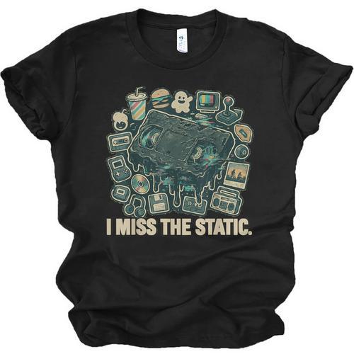 I Miss The Static Retro VHS Nostalgia Art Unisex Jersey T-Shirt - Figerry