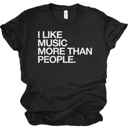 I Like Music More Than People Introvert Musician Unisex Jersey T-Shirt - Raresse