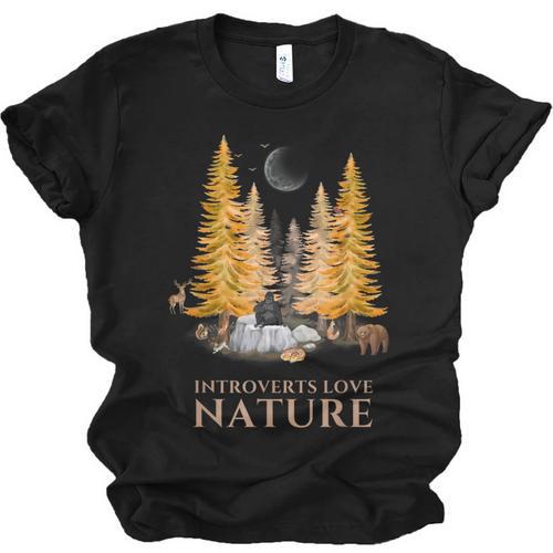 Nature Scene Tees For Introverts Quiet Escape Solitude Unisex Jersey T-Shirt - Raresse