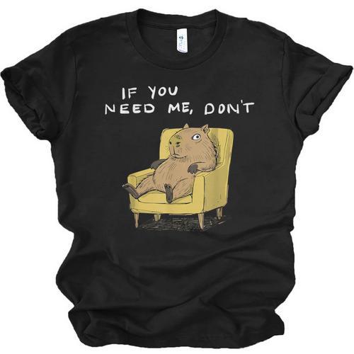 If You Need Me Don’t Introvert Capybara Sarcastic Unisex Jersey T-Shirt - Raresse