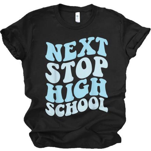Next Stop High School Elementary School Graduation 2025 Unisex Jersey T-Shirt - Best Gift Smart