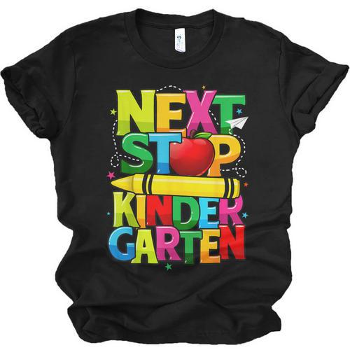 Next Stop Kindergarten Preschool Graduation 2023 Boys Girls Unisex Jersey T-Shirt - Best Gift Smart